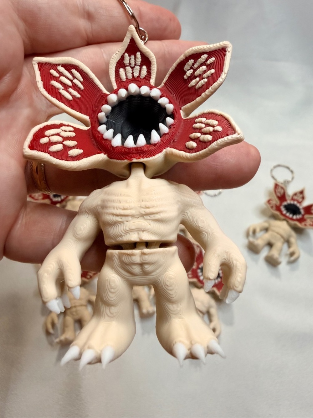 3D Printed Demogorgon Inspired Keychain Stranger Things Style
